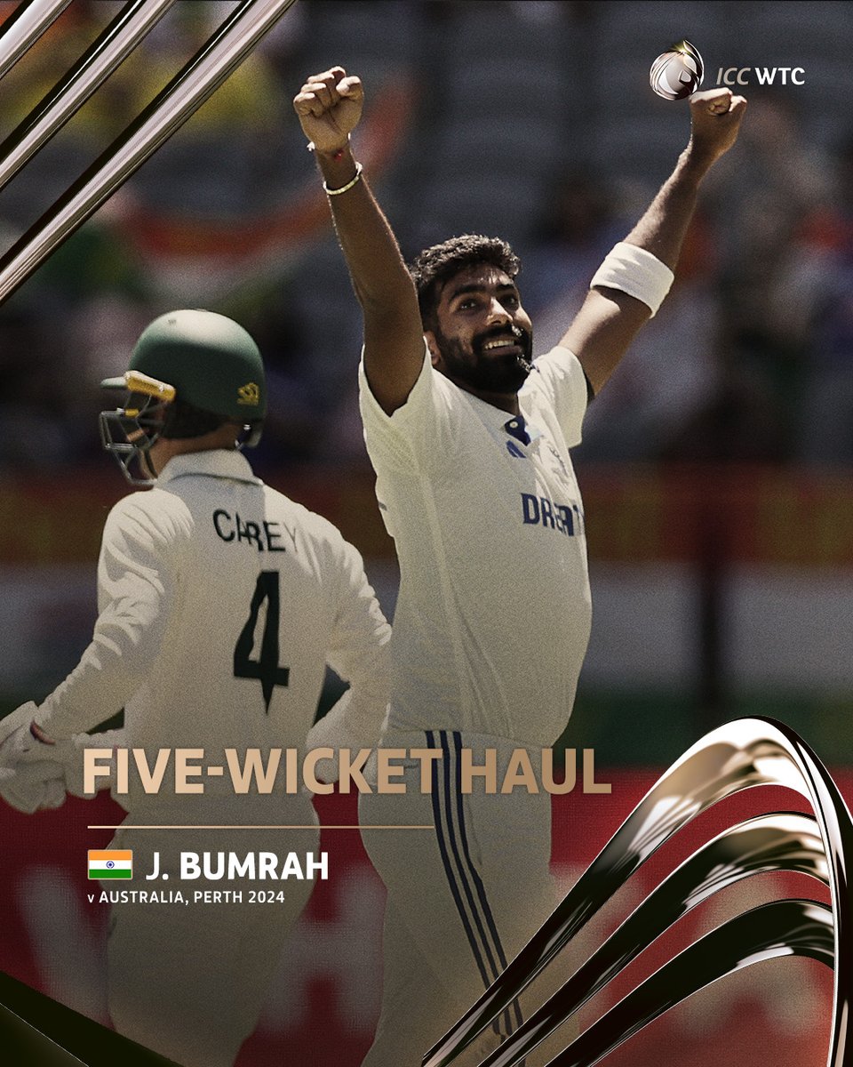 11th five-wicket haul in Tests for Jasprit Bumrah 🔥

#WTC25 | #AUSvIND ➡️ bit.ly/4eEqVLf