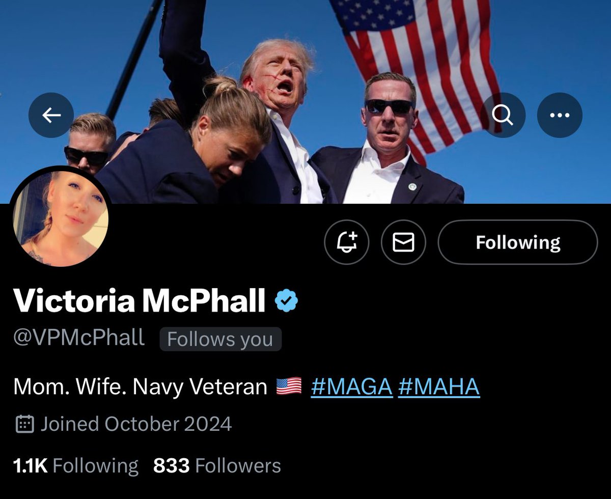 American Citizen ๐บ๐ธ (@realtalkstruth) on Twitter photo Calling all Patriots! Give this proud conservative a follow and show some love! <a href="/VPMcPhall/">Victoria ๐๐ฎ</a> ๐บ๐ธ๐ Calling all Patriots! Give this proud conservative a follow and show some love! <a href="/VPMcPhall/">Victoria ๐๐ฎ</a> ๐บ๐ธ๐