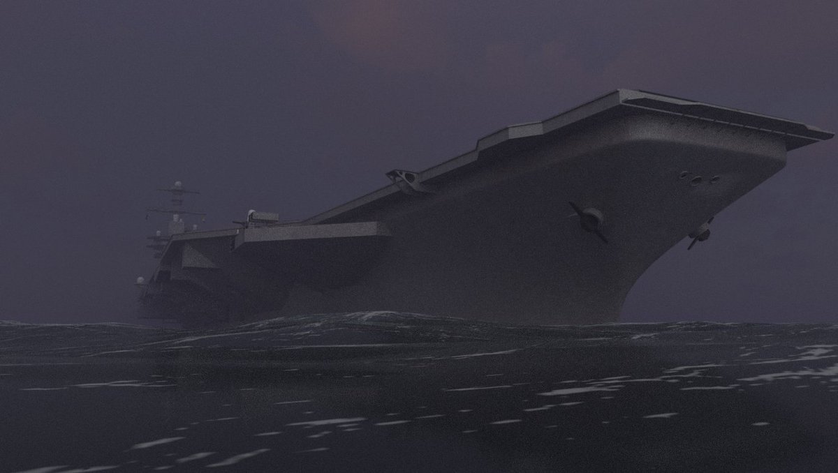 a swimming giant. 

"poseidon-class super carrier," 3D modeled for a past client.