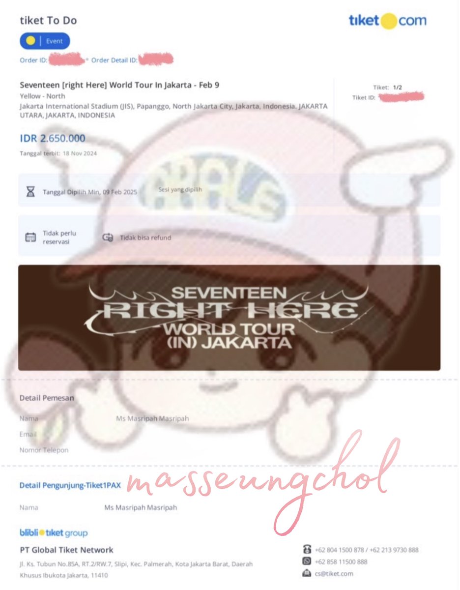 WTS Seventeen Right Here Jakarta
Add Show Day 2

💛 Yellow North 2 tix

secured 15.17 atas nama pribadi

💰 normal price

all proofs available, please dm