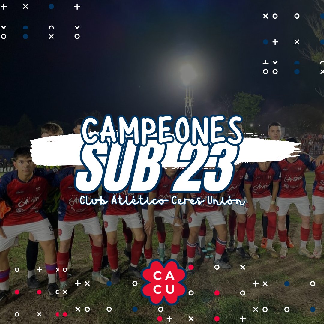 🏆 SUB 23 CAMPEÓN 🏆 El equipo de Sub 23 del Club Atlético Ceres Unión se consagró campeón del Torneo de la Liga Regional Ceresina de Fútbol. Una definición a penales ante su Clásico Rival le dá la definición y el título.
❤️ ¡Felicitaciones! #VamosRojo 💙