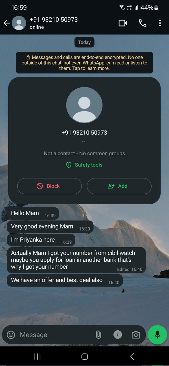 PantKritika's tweet photo. @CIBIL_Official Please refer to the screenshot where a random agent from a credit institution that is not my bank has stated that she has received my information from CIBIL https://t.co/MCJTZBFdxh