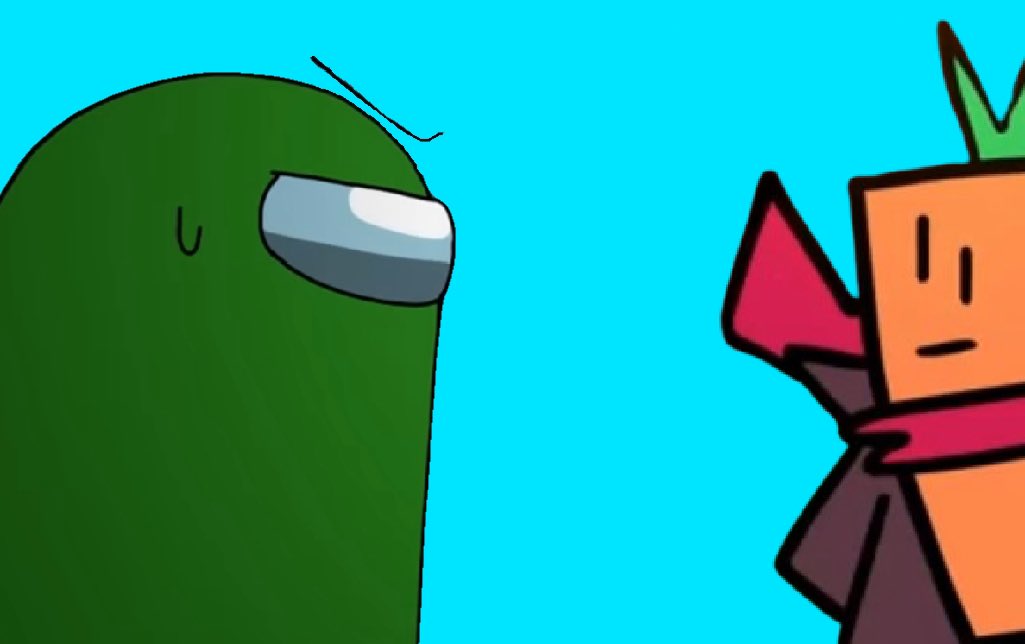 GlitchBeanChild's tweet photo. "I uh… Are you some kind of carrot or something?" https://t.co/ybT0UhoHoJ