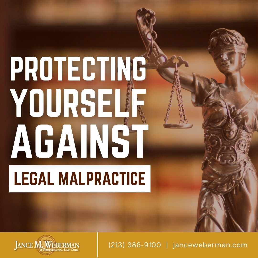 If you find yourself in a situation where you believe your legal representation has failed to meet the professional standards expected, contact us now!
📞(213) 386-9100
janceweberman.com/services/legal… 

#lawyer #law #attorney #legal #lawfirm #justice #personalinjury #abogados #police #LA