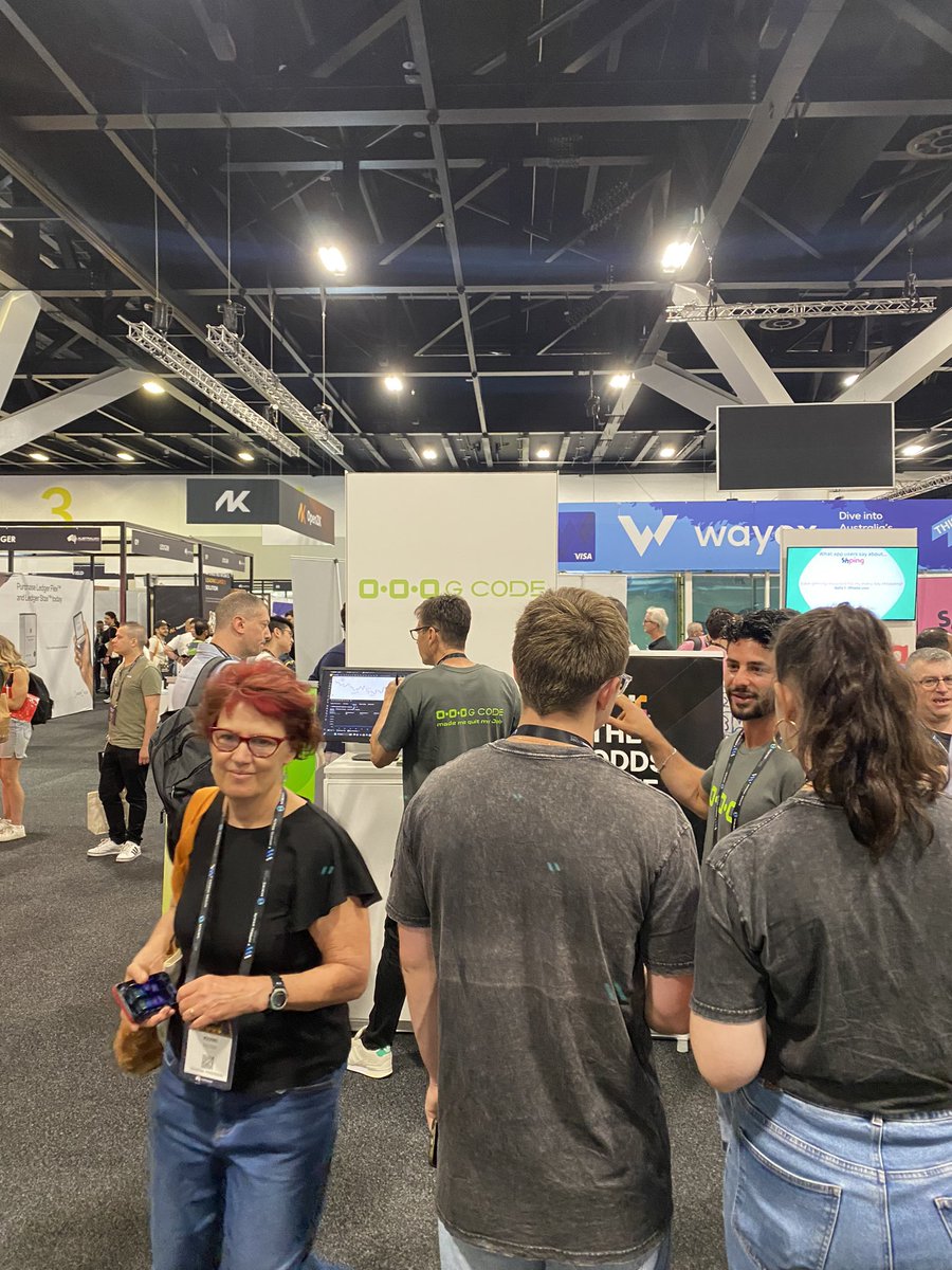 thegcodealgo's tweet image. GCode team out in full swing today @AusCryptoCon 🔥
We’re located in the innovation zone, come say hi!