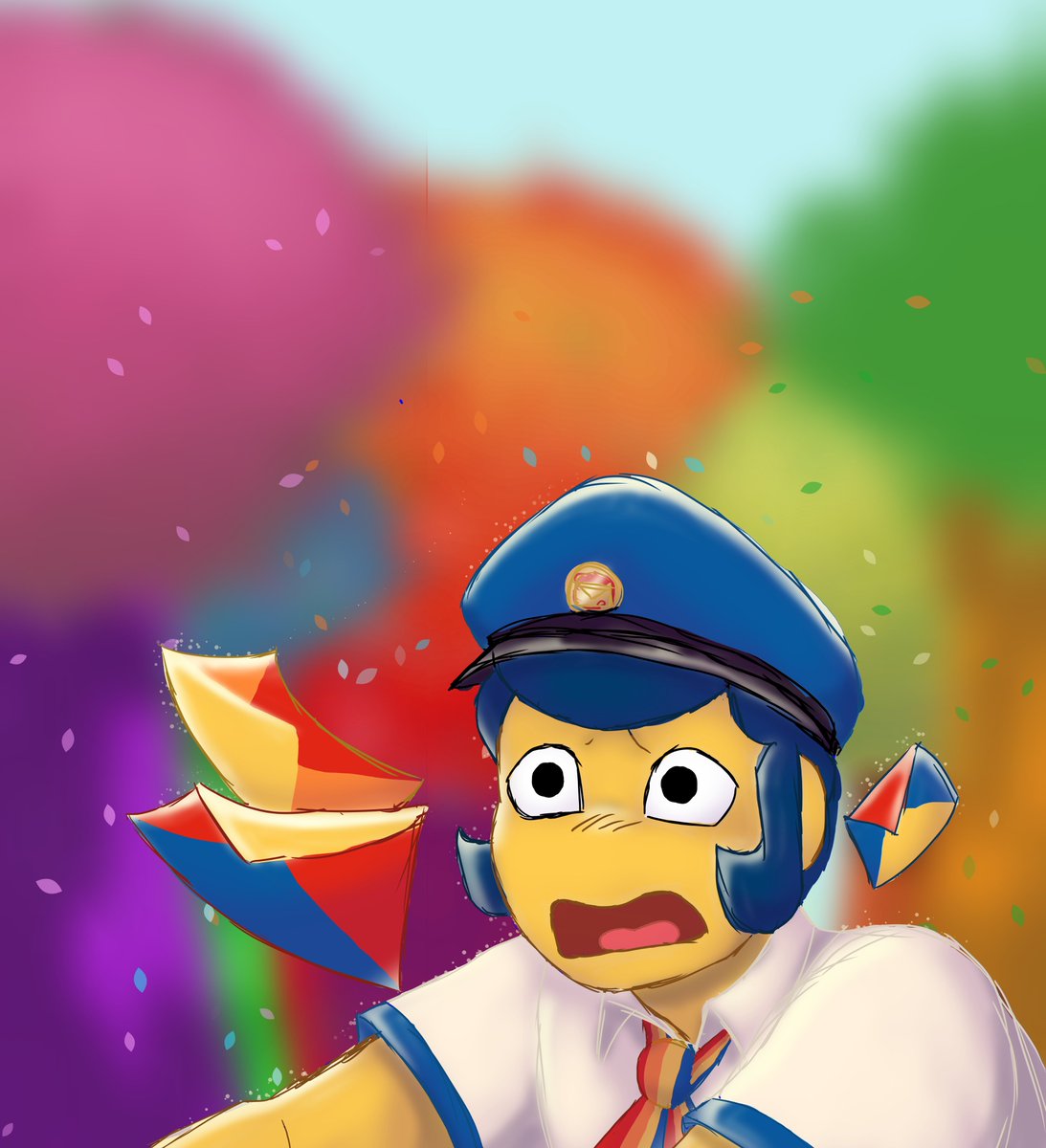 I realized i never posted art of paperdoll au wally! in this Au, Eddie is the main host?? chracter?? whatever role wally's was. and of course, wally is a clumsy little ole mailman.

#welcomehome
#welcomehomeau
#wallydarling 
#paperdollwally 
#paperdollau