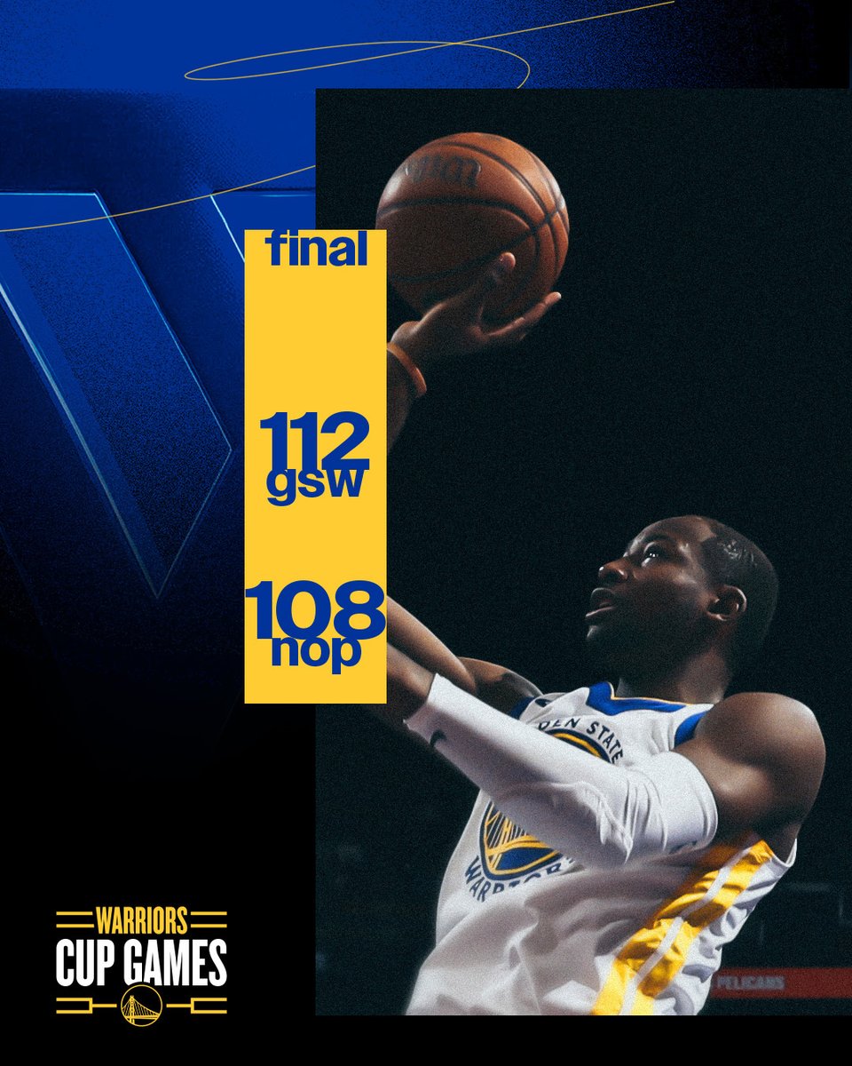 warriors's tweet photo. 3-0 in the NBA Cup 😤 https://t.co/OE89g9Epk5