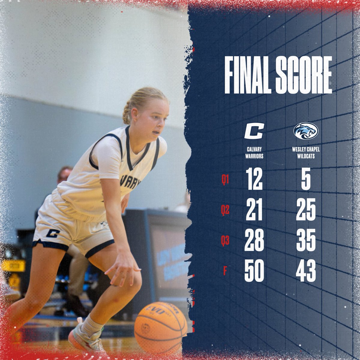 Lady Warriors capped off the night at the AAC with an incredible win!
Special S/O to the bench for keeping energy high &amp; attitudes positive!

<a href="/elliebross/">Ellie Bross</a>  27 pts
<a href="/Amelie_Buras_/">Amelie Buras</a>  15 pts
<a href="/kkwiebe/">CadynWiebe</a>  6 pts &amp; 10 assists

Huge Hustle R Jones &amp; A Elder

<a href="/SportsCalvary/">Calvary Christian HS</a> 
<a href="/Biggamebobby/">Bob Putnam</a>
