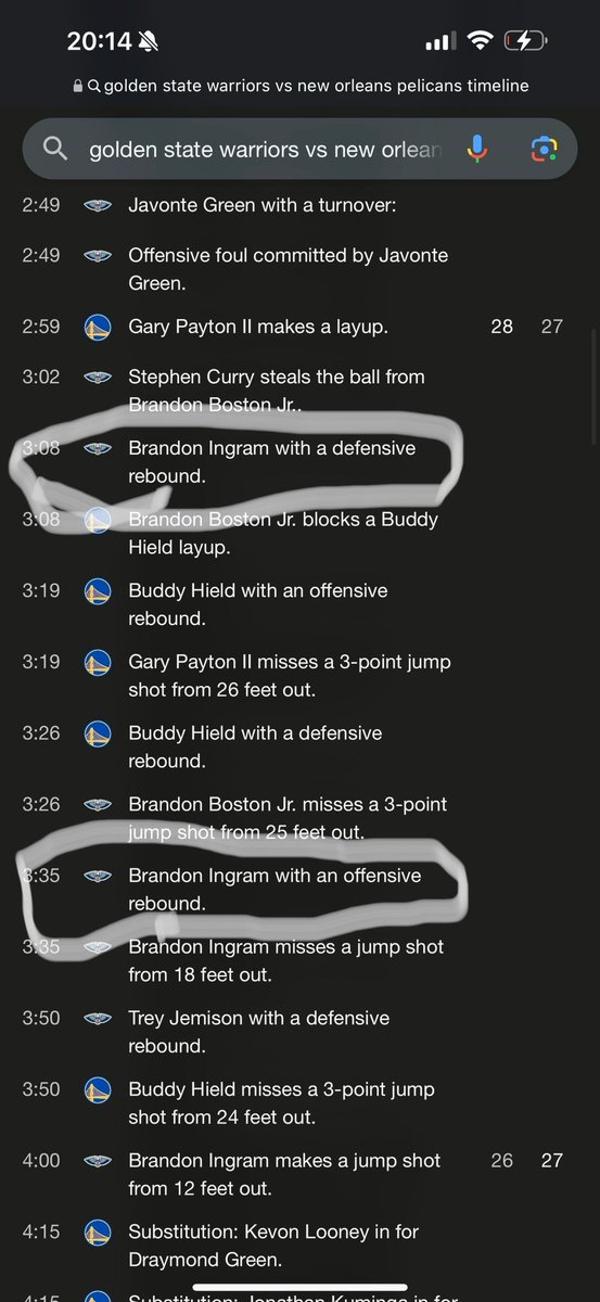 haynes_17's tweet photo. Brandon Ingram had 4 rebounds. Attached is the proof. Fix your stats. @FDSportsbook @NBA https://t.co/j69kXpCZYo