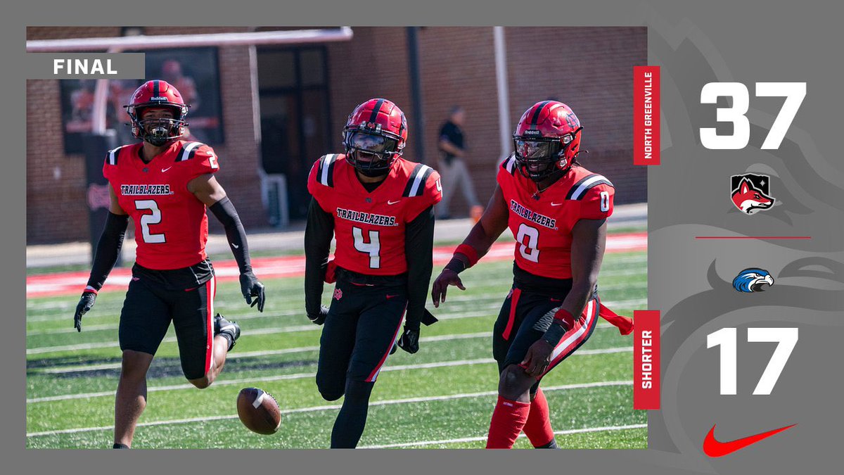 🚨Trailblazers WIN‼️ 
  
North Greenville finishes up 6-5 overall and 4-3 in conference!

#Trailblazers