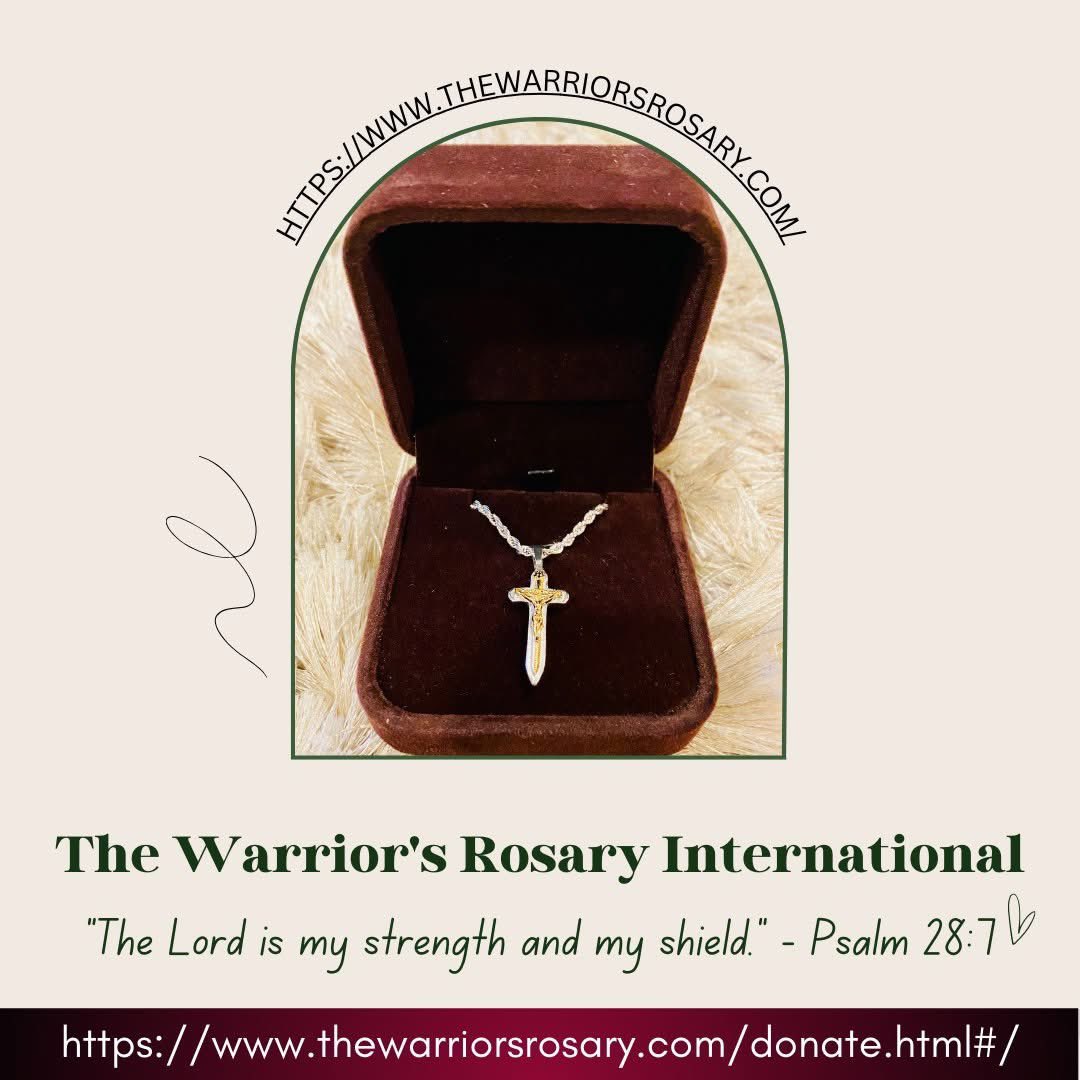 Thank you so much for my Warrior's Sword Crucifix Pendant, The Warrior’s Rosary International Inc! 😇🙌🙏