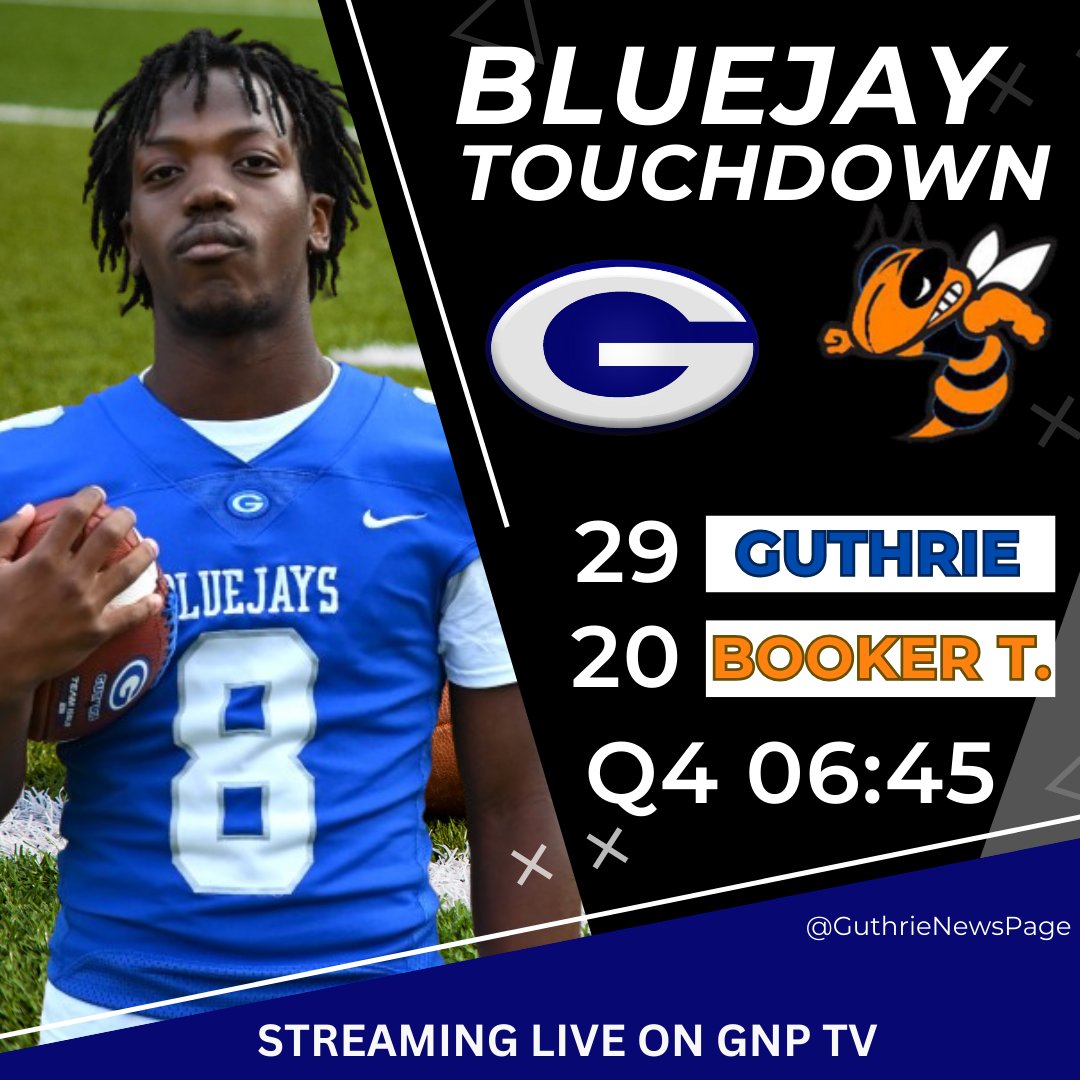 BLUEJAY TOUCHDOWN!
ELIJAH SMITH ON A 57-YARD TD RUN!
Watch it live:
youtube.com/watch?v=sAMYzh…
#okprpeps