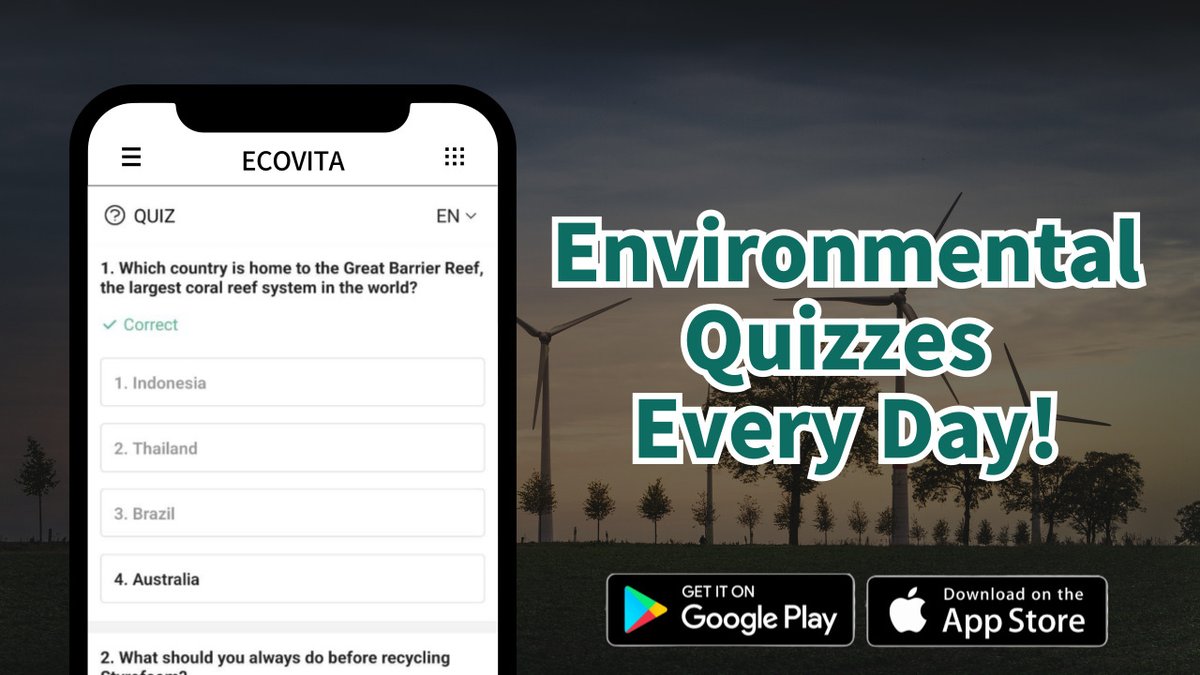 🌱 Grow Your Environmental Knowledge with the ECOVITA App! 🌍

Why not start today? Download now and take the first step! 🚀

📲 Play store : play.google.com/store/apps/det…
📲 App store : apps.apple.com/app/ecovitapro…

#ECOVITA #EcoFriendly #Sustainability #LearnAndGrow #AppDownload #nft
