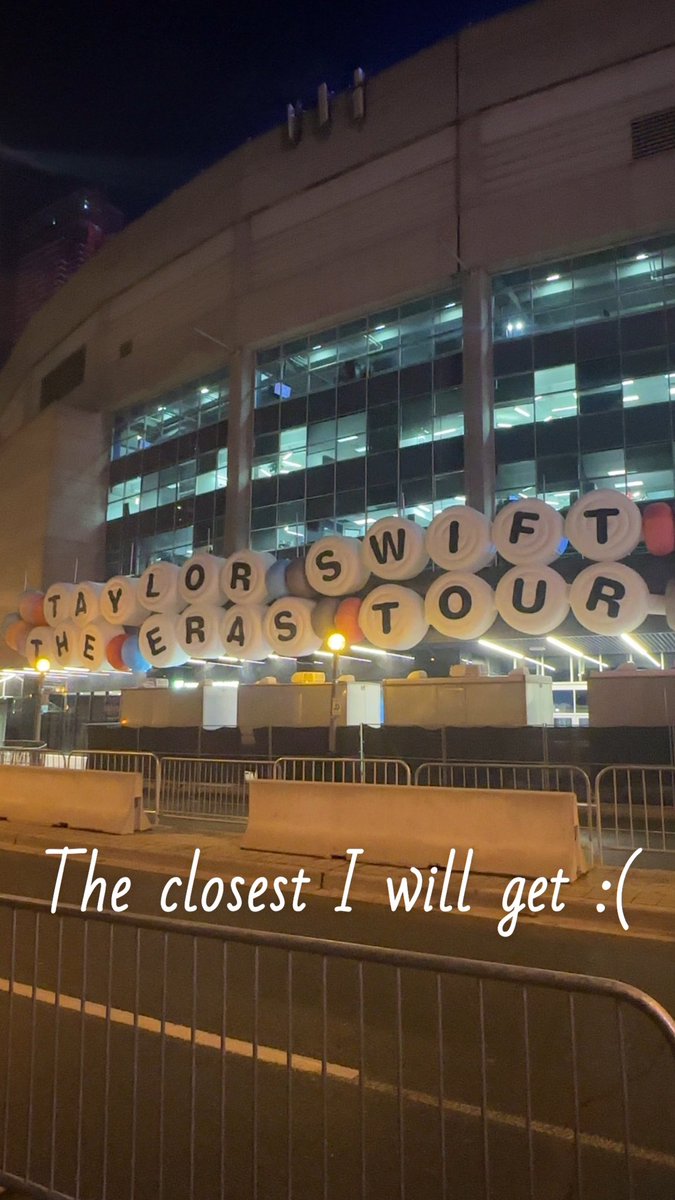 DoubleShotTom's tweet photo. 8 hours of driving hoping to hang outside the venue just with the hope to hear the concert and yet. Can’t hear it, but I’ll be back tomorrow still!  @taylornation13 @ErasTourResell https://t.co/nN10JVskYD