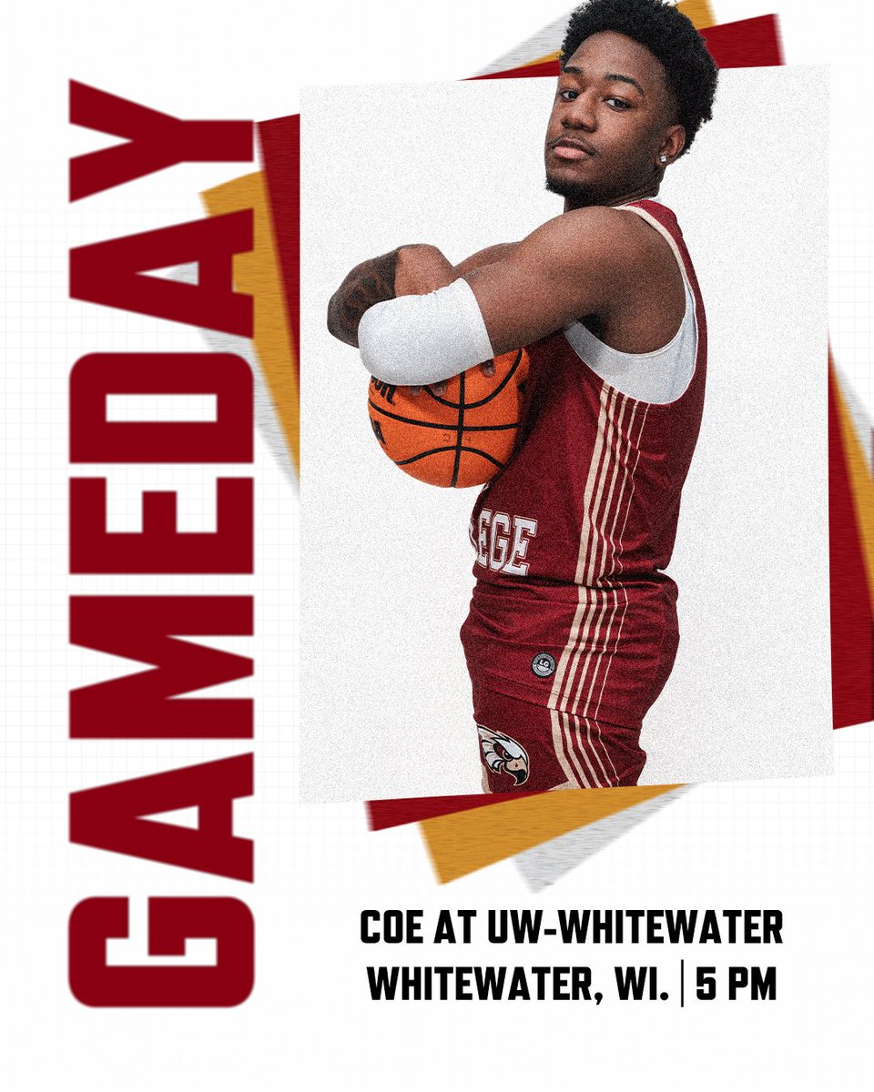 🏀<a href="/CoeCollegeHoops/">Coe College Men’s Basketball</a> Gameday❗️

 @  UW-Whitewater
⏰ 5 PM
📍Whitewater, WI.  
📺tinyurl.com/ymv8u7c4
📊tinyurl.com/ycy5tsr6

#KohawkNation