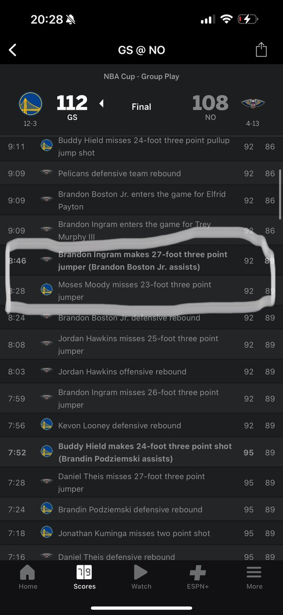 haynes_17's tweet photo. And magically on your stats a shot was missed and you deleted the rebound.. @NBA @FDSportsbook @espn hint.. that’s the 4th one we are all asking for. https://t.co/RNdpj6L3GK