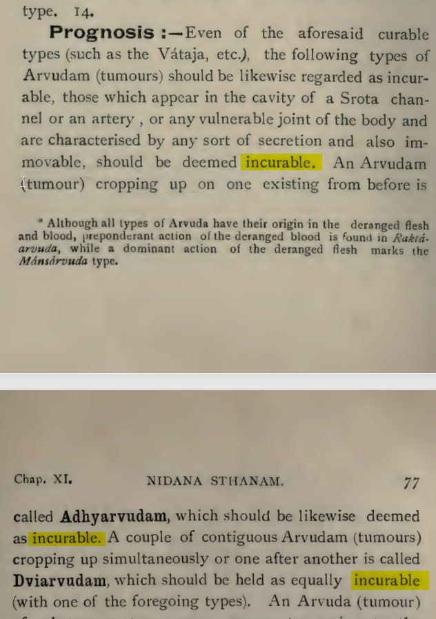 theliverdoc's tweet photo. But in classical Ayurvedic texts of Susruta Samhita its clearly mentioned that all types of "arbuda" (cancers) are incurable from an Ayurvedic practice standpoint. The majority of Ayurveda sympathizers and glorifiers have never read Ayurveda in their lifetime &amp; that's a shame. https://t.co/v1ONE1tbqD