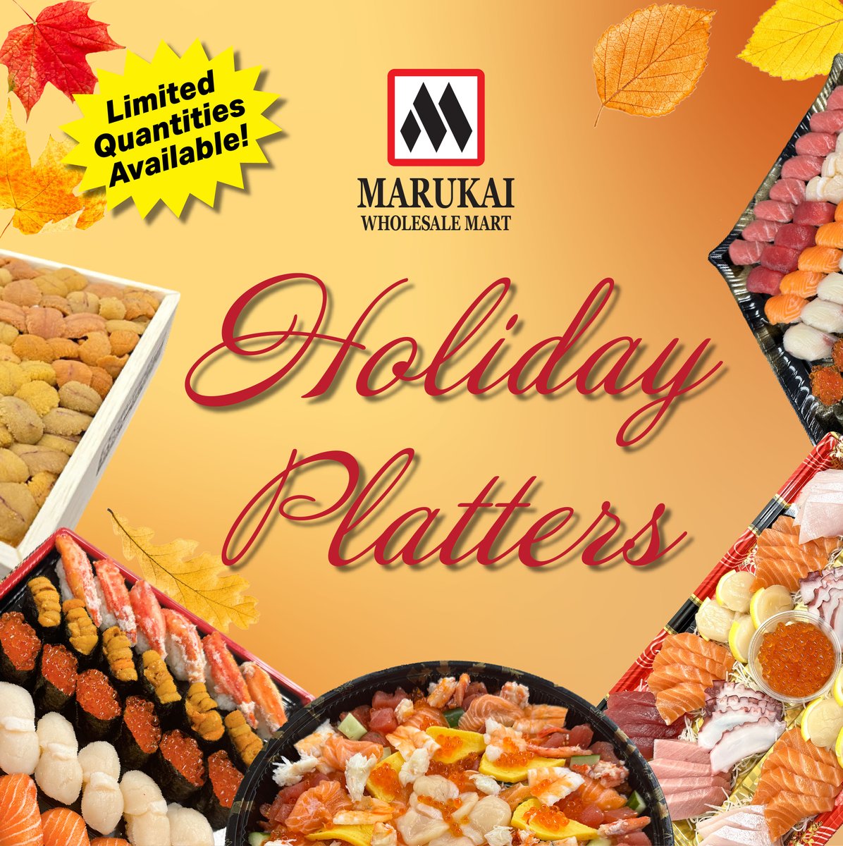 Special pricing has been extended through Sunday, November 24! Celebrate #Thanksgiving with our delicious Holiday Platters, featuring options for everyone. Hurry, quantities are limited! Pre-order now at timessupermarkets.com/holiday-dinner…. #MarukaiHawaii
