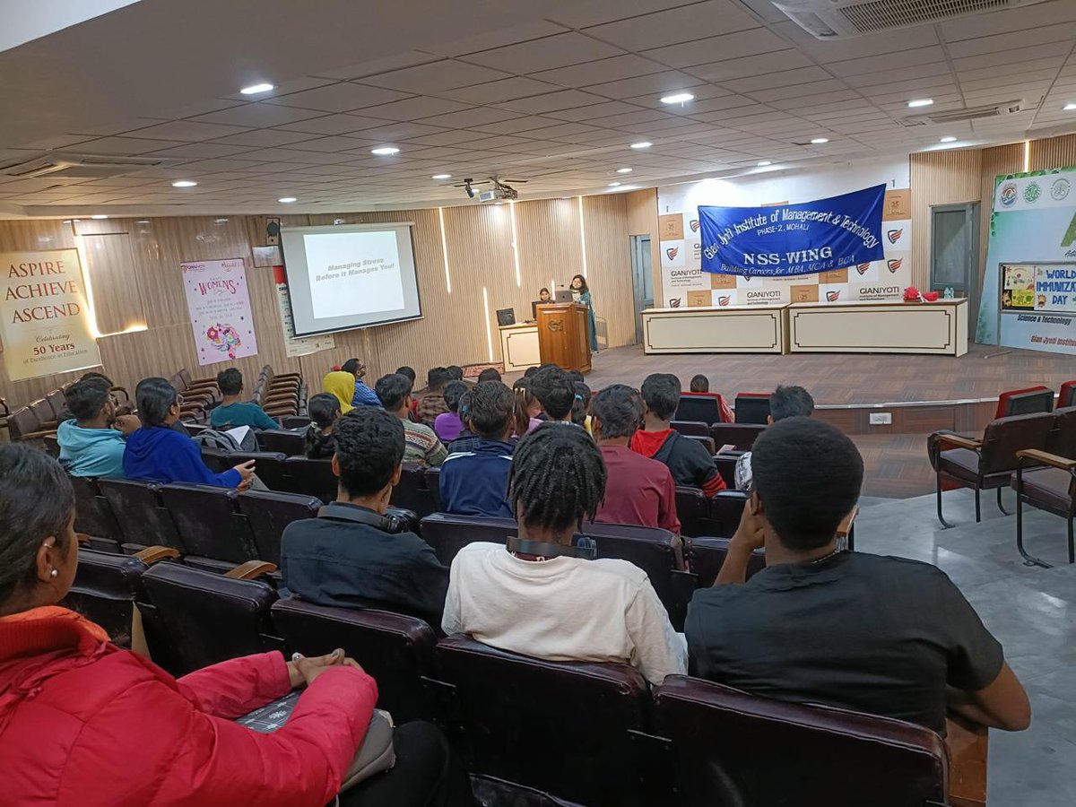 "Empowering Minds, Easing Stress ✨

GJIMT hosted a transformative workshop on Stress and Anxiety Management with Dr. Prinka Arora from Maya Wellness, inspiring students with practical tools for a healthier, happier life. 💡🧘‍♂️