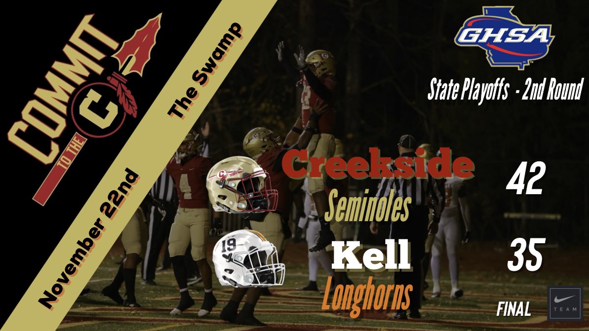 Creekside_Tribe's tweet photo. That’s final! Meet us at The Swamp on Black Friday! #TribePride @hssports929 @scoreatlanta @High5Sports @WSBTVsports @ps_nation_ @gpbscores @11AliveSports @athletics_FCS https://t.co/cPah56VJX5