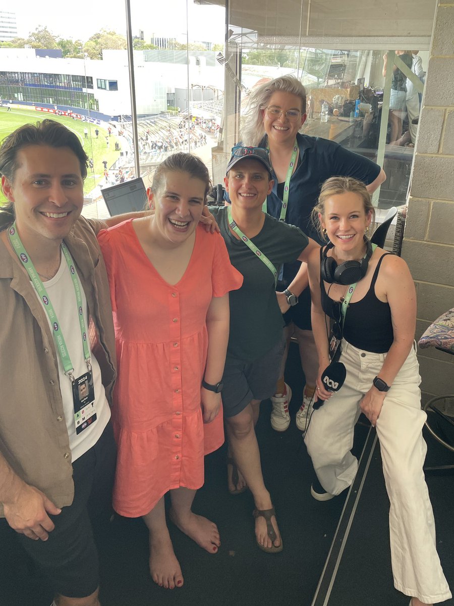 Happy AFLW prelims! ABC Radio team at the ready.  <a href="/abcsport/">ABC SPORT</a>