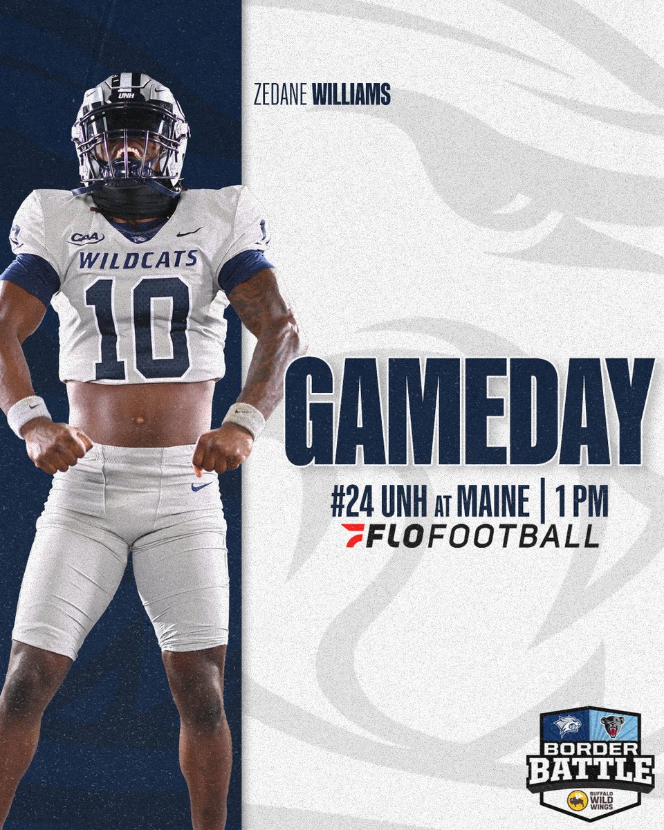 UNHWildcats's tweet photo. 🏈GAMEDAY🏈

It's a football @BWWings Border Battle at Maine for the Brice-Cowell Musket!

Game Day Central ➡️ https://t.co/E9YvqfI3VB

#BeTheRoar https://t.co/2OiTG2B07T