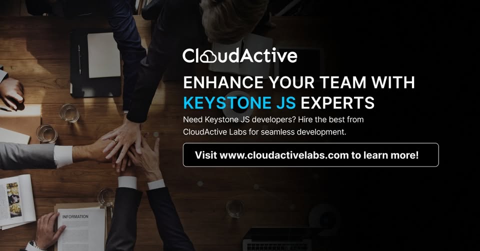 CloudActiveLabs's tweet image. 🚀 Enhance Your Team with Keystone JS Experts!
Top-tier Keystone JS developers ready to elevate your project with tailored, high-performance solutions.
📞 Call: +91 987 133 9998
#KeystoneJS #DevelopersForHire #CloudActiveLabs #ReactJS #TechExperts