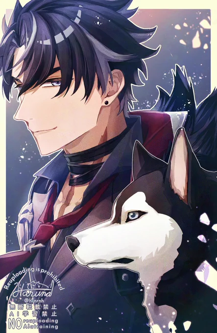 再掲!リオセスリおめでとう～! #リオセスリ生誕祭2024 #Wriothesley 