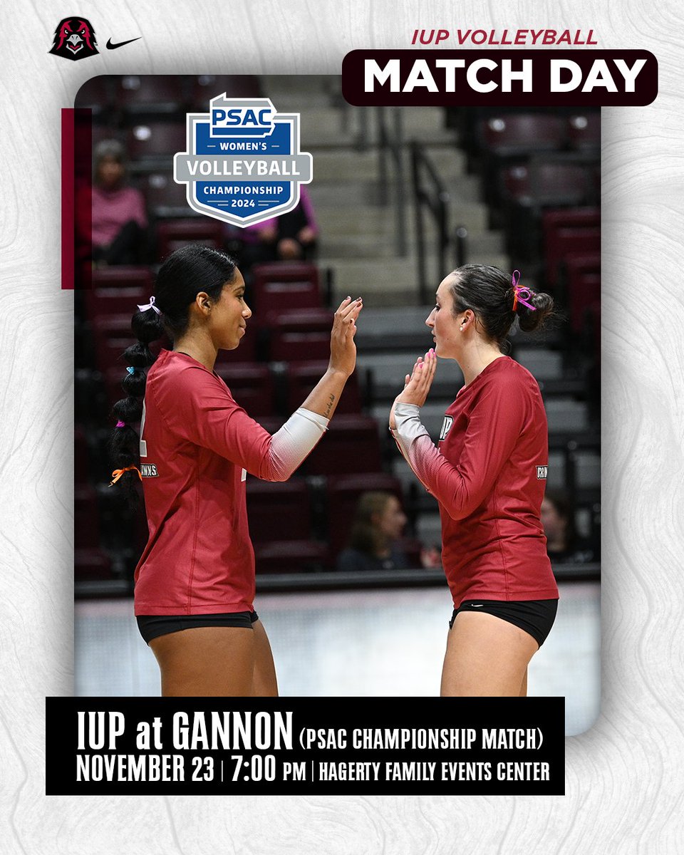 PSAC Championship Bound! ➡️

🆚| Gannon (7 pm)
🏟️| Hagerty Family Events Center
🎥| tinyurl.com/j4spfvsv
📊| tinyurl.com/2s3pnnjz

#TalonsUp