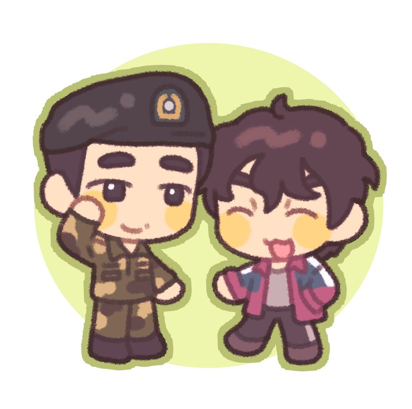 늦었지만... 이건 협력으로 그렸던 준호열🫡🐯