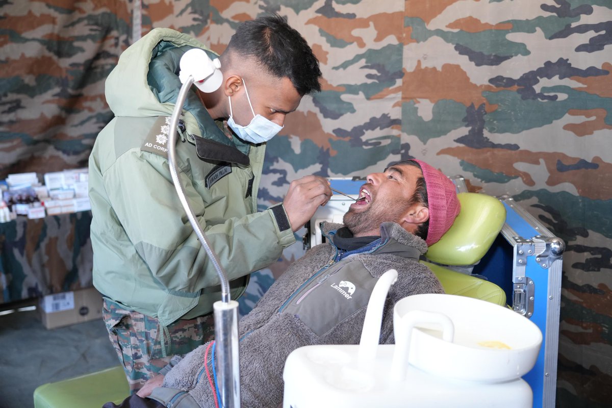 firefurycorps's tweet image. ForeverinOperationsDivision conducted a Medical Camp in Dras, fostering care and community development. Veterans, Veer Naris, and civilians benefited from Medical &amp;amp; Dental services by the Army and Sub District Hospital Dras, along with the distribution of paraplegic aid…