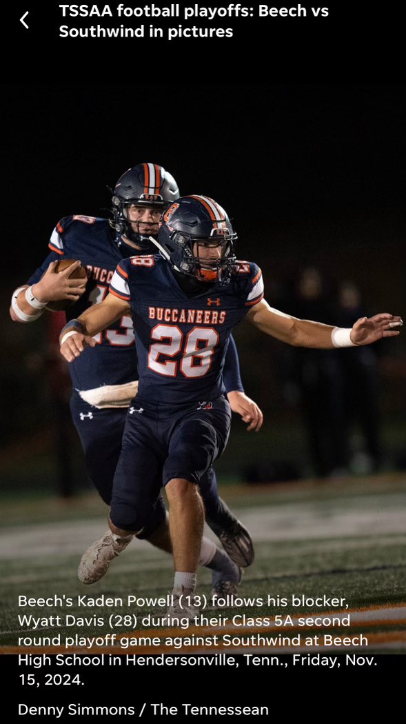 Heck of a run <a href="/BeechFootball/">Beech Football</a> proud of you two eight @Wyatt_Davis28