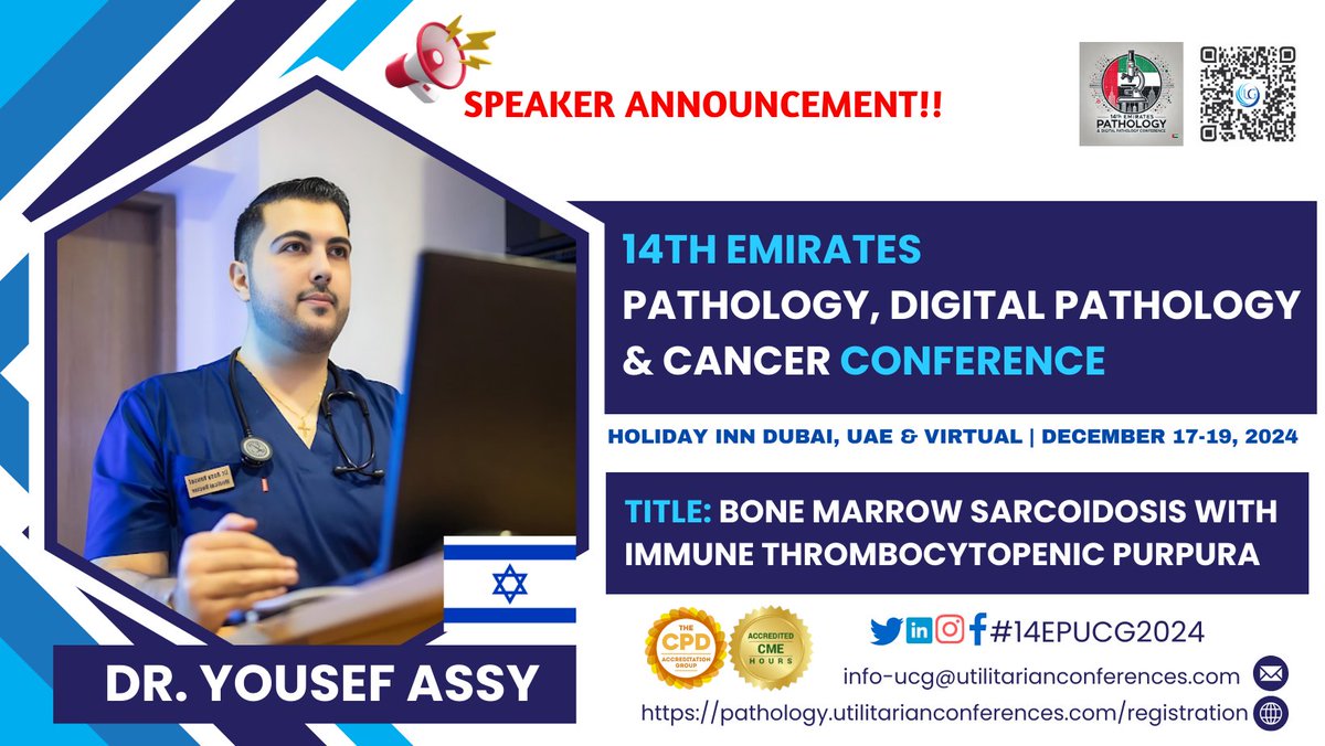 Pathology Experts (@pathologyexper1) on Twitter photo NEW SPEAKER ANNOUNCEMENT!!! 
Meet our speaker ‘‘Dr. Yousef Assy” will present at our CME/CPD accredited #14EPUCG2024 Conference will take place from December 17-19, 2024 in Dubai, UAE & Virtual. 
Register here: pathology.utilitarianconferences.com/registration
#PathologyDepartment #Pathology #Cancer NEW SPEAKER ANNOUNCEMENT!!! 
Meet our speaker ‘‘Dr. Yousef Assy” will present at our CME/CPD accredited #14EPUCG2024 Conference will take place from December 17-19, 2024 in Dubai, UAE & Virtual. 
Register here: pathology.utilitarianconferences.com/registration
#PathologyDepartment #Pathology #Cancer
