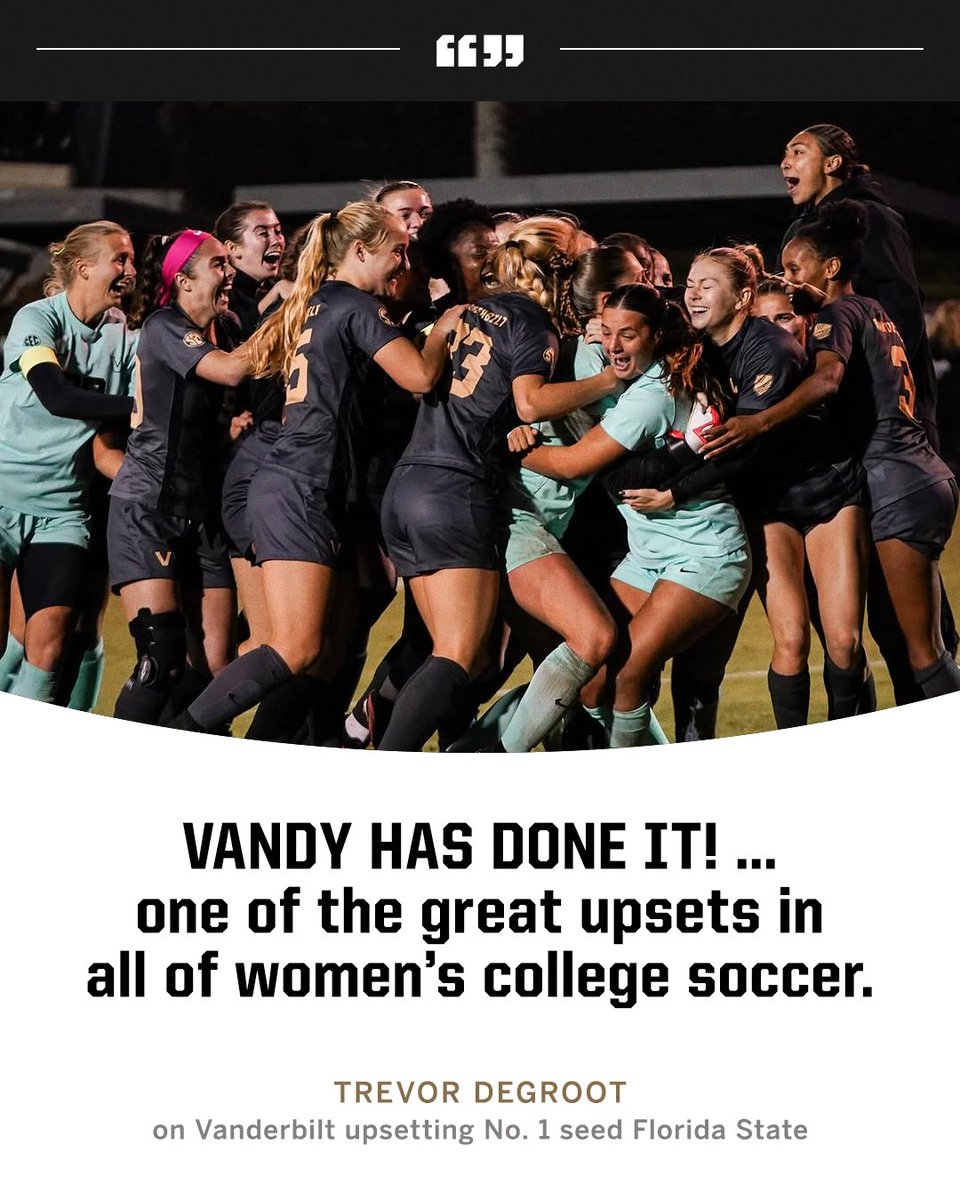 DOWN GOES NO. 1‼️ 

A HISTORIC NIGHT FOR VANDERBILT ⚓️

(📸 <a href="/VandySoccer/">Vanderbilt Soccer</a>)