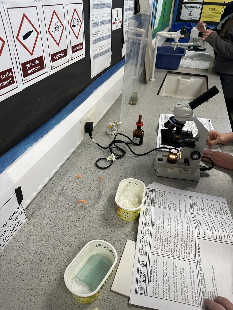 What a fab Friday! Miss Grace and Y10 turned revision into hands-on fun as they tackled Biology. They prepped for Monday's data feed test with food tests, microscopy, osmosis &amp; diffusion! Learning in action made for a productive and exciting afternoon. Go Y10!🌟🔬#BiologyRevival