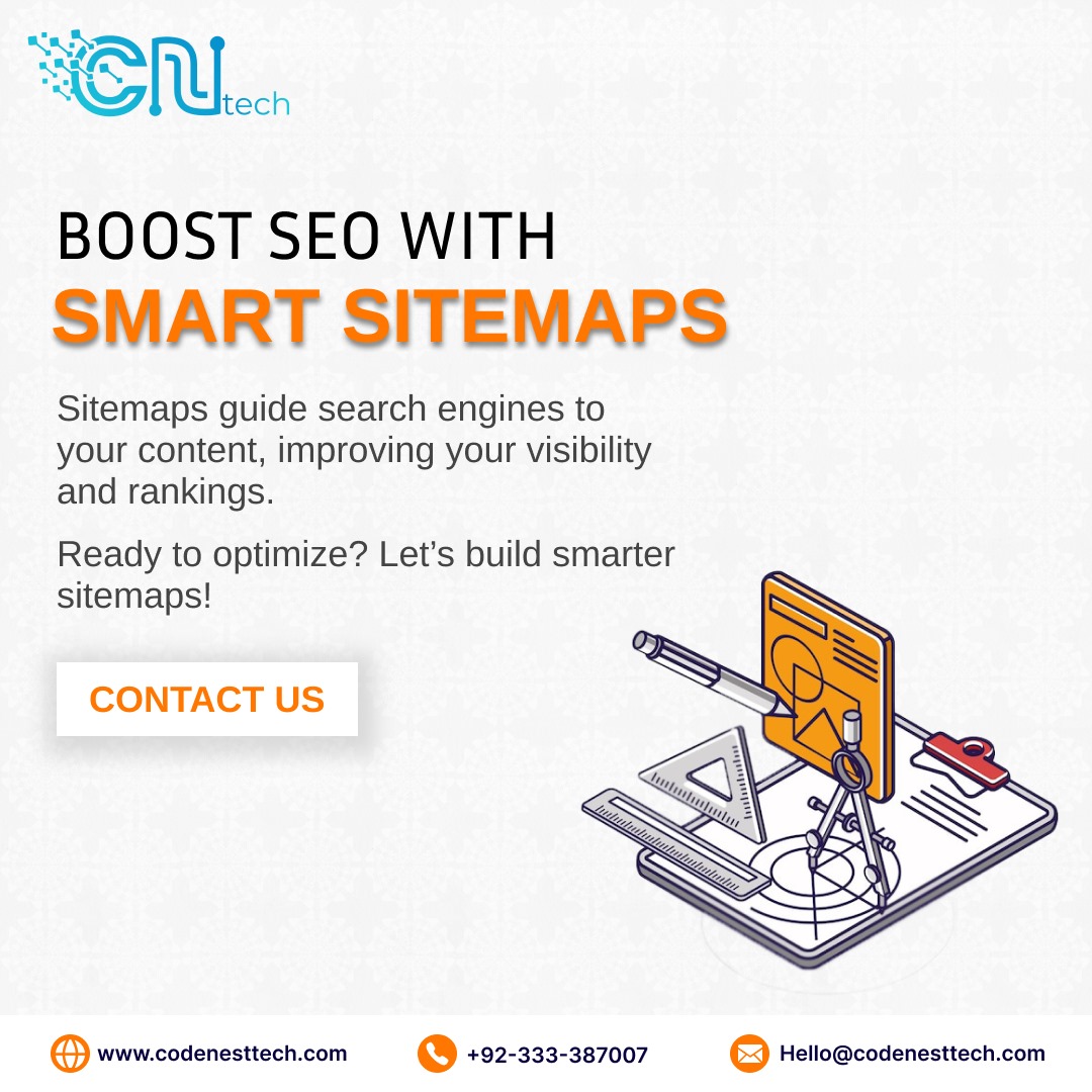 codenestech's tweet photo. Boost your SEO with smart sitemaps! Sitemaps guide search engines to your content, improving visibility and search rankings. Let's create smarter sitemaps that drive traffic and enhance performance! #SEOTips #SmartSitemaps #BoostSEO #WebsiteOptimization #SEOExpert #CodeNestTech https://t.co/F8bBO6W7MZ
