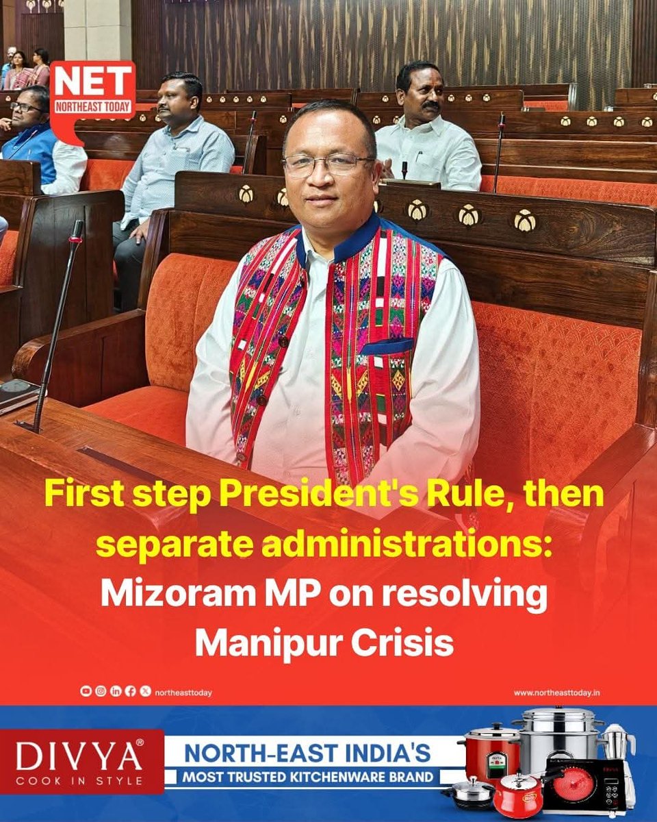 Mr <a href="/VanlalvenaK/">K. Vanlalvena MP(Rajya Sabha)</a> we consider the Kuki people as refugees in Manipur. If you truly believe they are your blood relatives, then bring all the #Kuki from #Manipur to #Mizoram and grant them their own separate administration. This would resolve all the issues automatically. 1/2