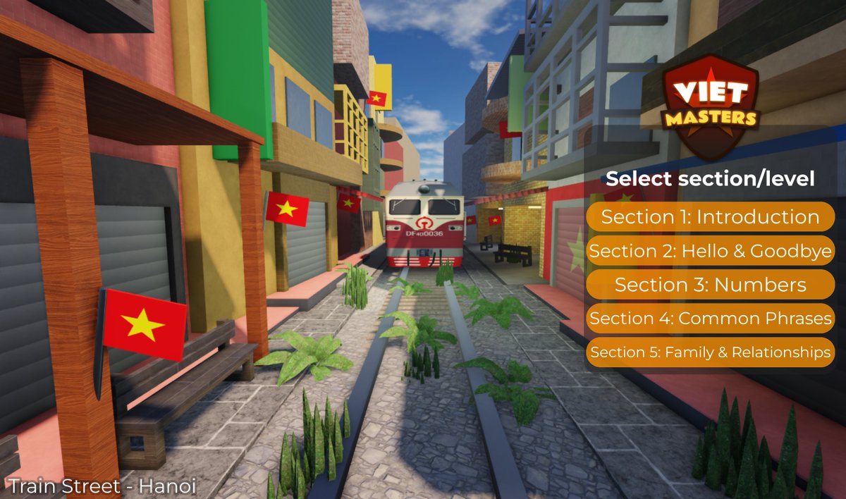 VietMasters's tweet photo. 🇻🇳 This is the loading screen for Viet Masters, featuring the famous Hanoi Train Street!

👀 The game's release date is getting closer than ever, stay tuned!

#Roblox #RobloxDev #Vietnam https://t.co/0cYIZtEcv3