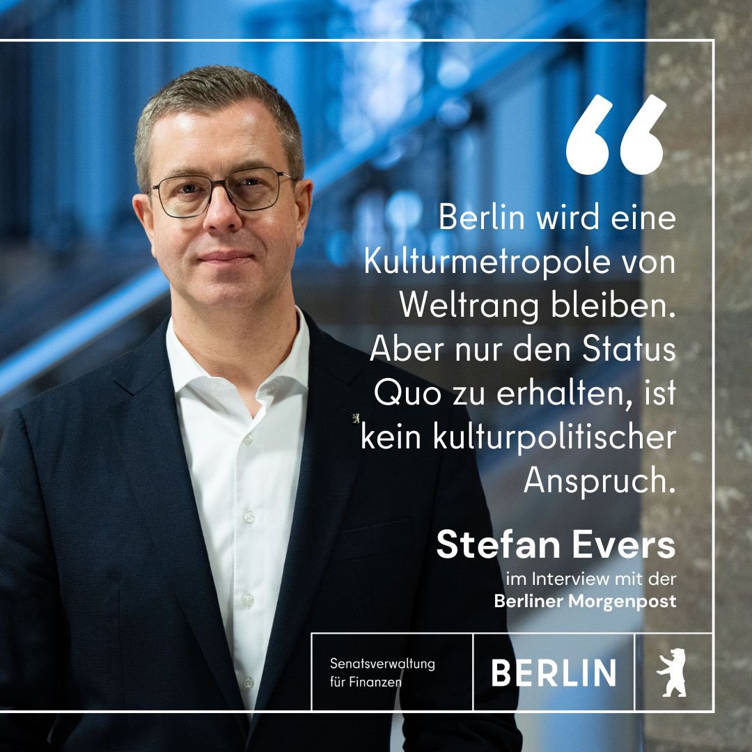 Lesetipp am Wochenende: Finanzsenator <a href="/StefanEvers_Bln/">Stefan Evers</a> ist heute im Interview mit der @Morgenpost. Es geht um die Konsolidierungsbeschlüsse der Koalition und die Folgen der Entscheidungen für Berlin: