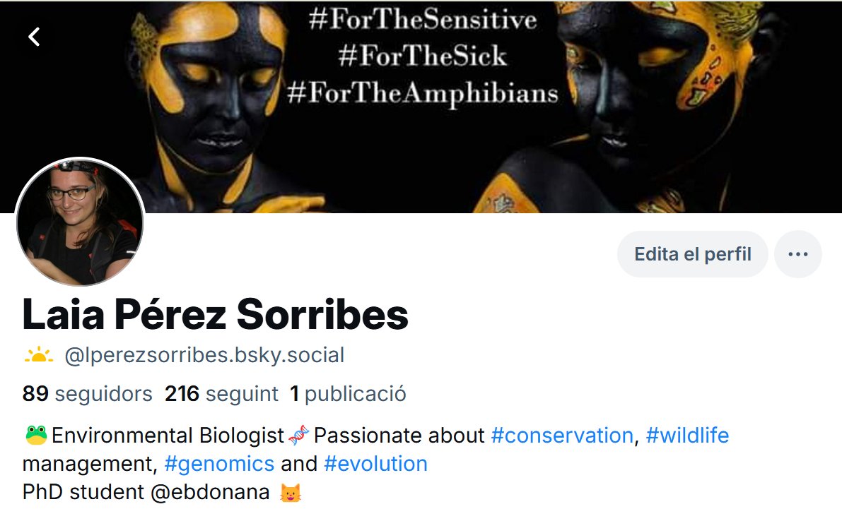 Laia Pérez Sorribes (She/Her) (@lperezsorribes) on Twitter photo A very cool scientific network is being built up in blue sky 🦋 You can find me in blue sky with the same name <a href="/lperezsorribes/">Laia Pérez Sorribes (She/Her)</a>.bsky.social
Let’s start a dynamic network there! #science #genomics #conservation #nature A very cool scientific network is being built up in blue sky 🦋 You can find me in blue sky with the same name <a href="/lperezsorribes/">Laia Pérez Sorribes (She/Her)</a>.bsky.social
Let’s start a dynamic network there! #science #genomics #conservation #nature