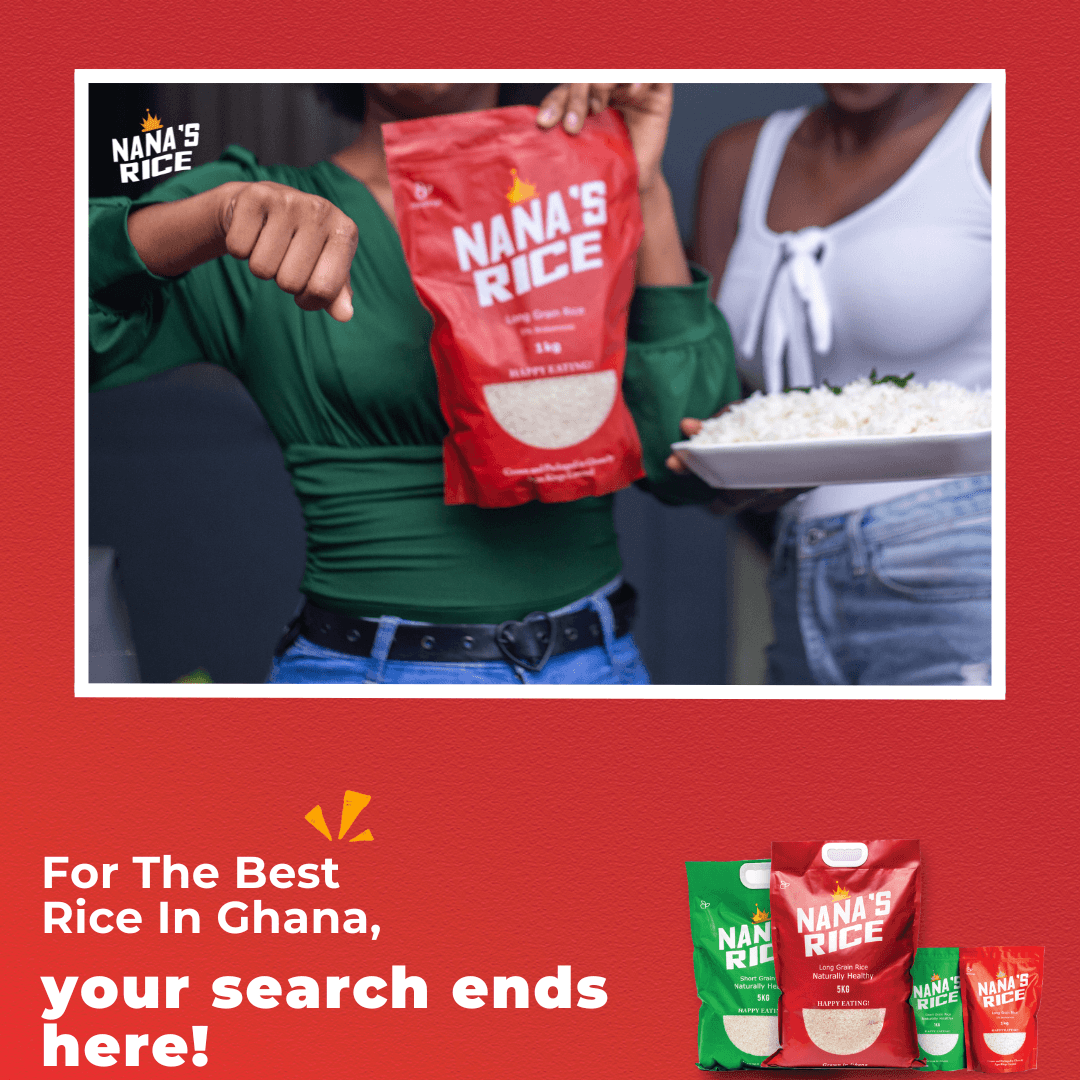 For the finest rice in Ghana, your search ends here! Nana's Rice delivers unmatched flavor and quality, straight from our fields to your table. Taste the difference today! #iEatLocal #NanasRice
