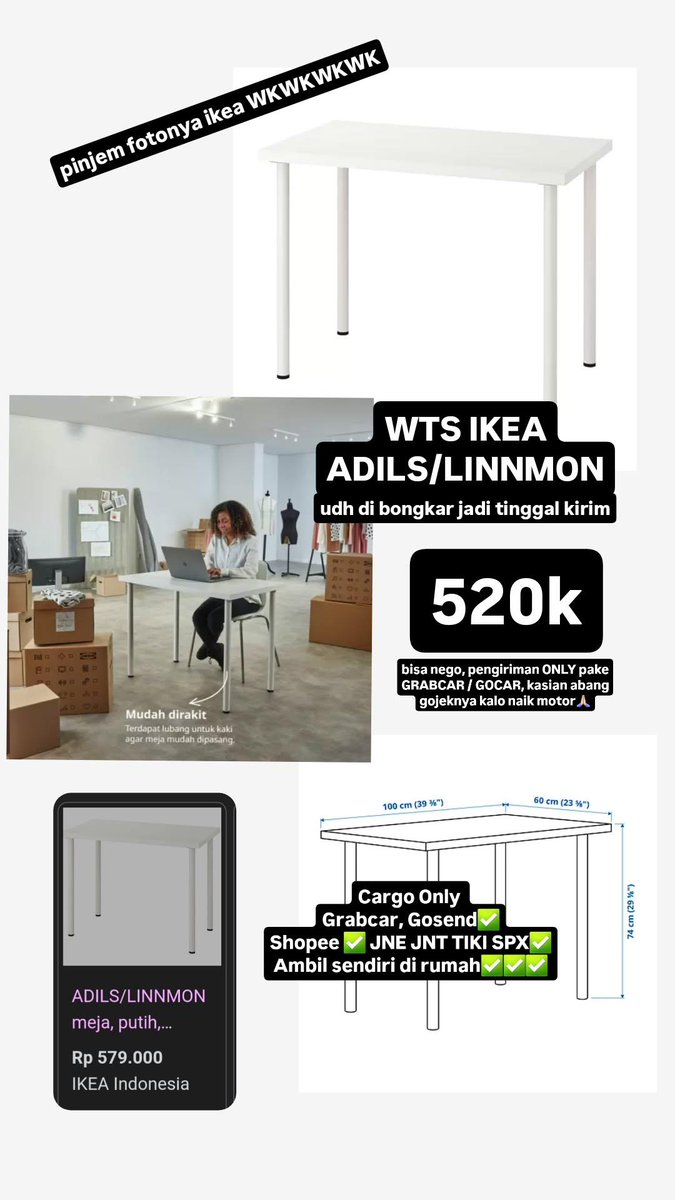 designtoyap's tweet photo. salam sejahtera untuk oomf ku sekalian, mohon bantuan RT nya🥲🙏🏻

yg mau barang2 ikea secondhand lungsuran dari milik saya sendiri, boleh DM atau reply yah, yuk diangkut demi kosan saya lebih ✨️spacious✨️ https://t.co/NJw0ib00aq