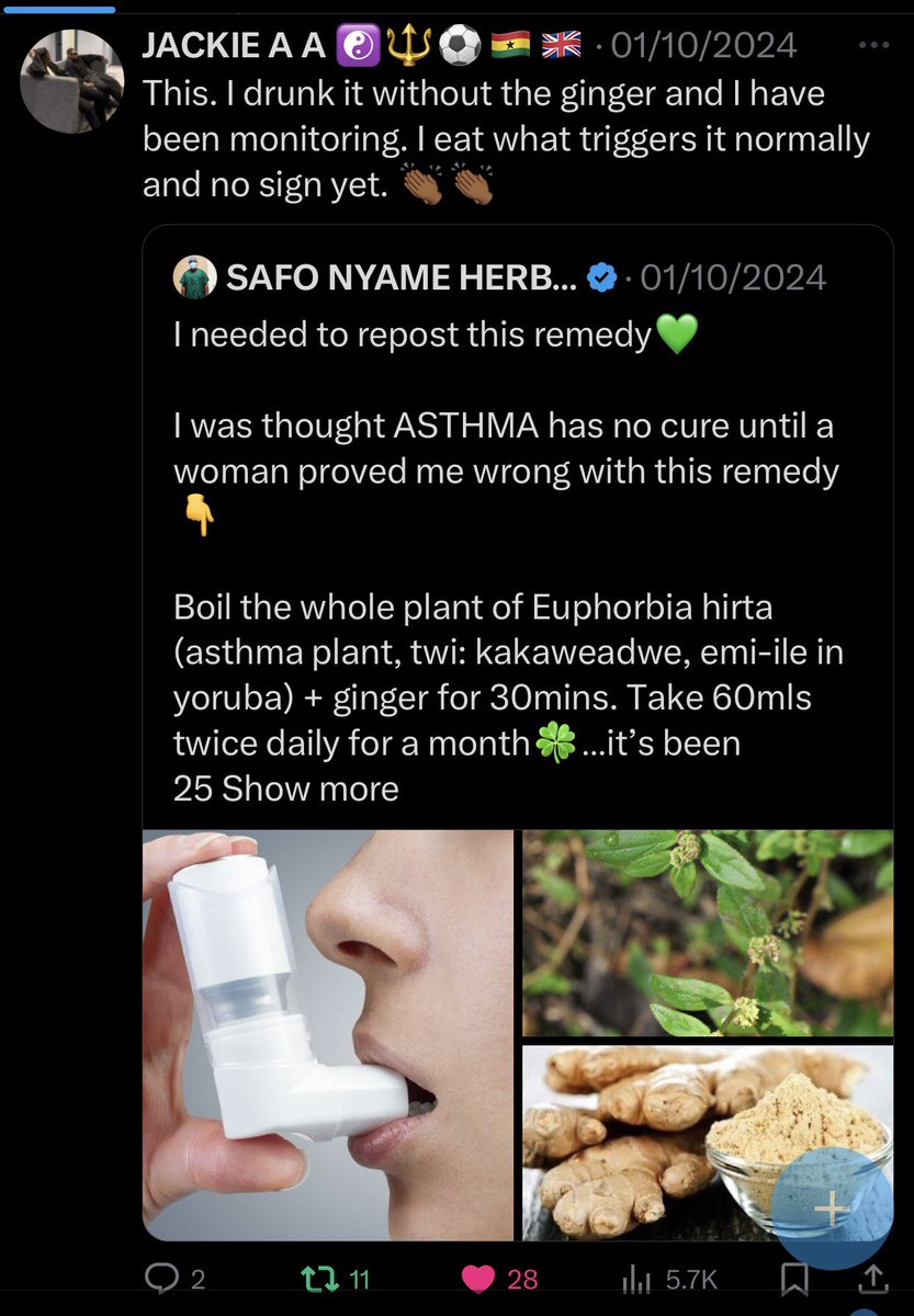 safonyameherbal's tweet image. This remedy has never failed any asthmatic patient💚🍀….. The harmattan season is here🫂