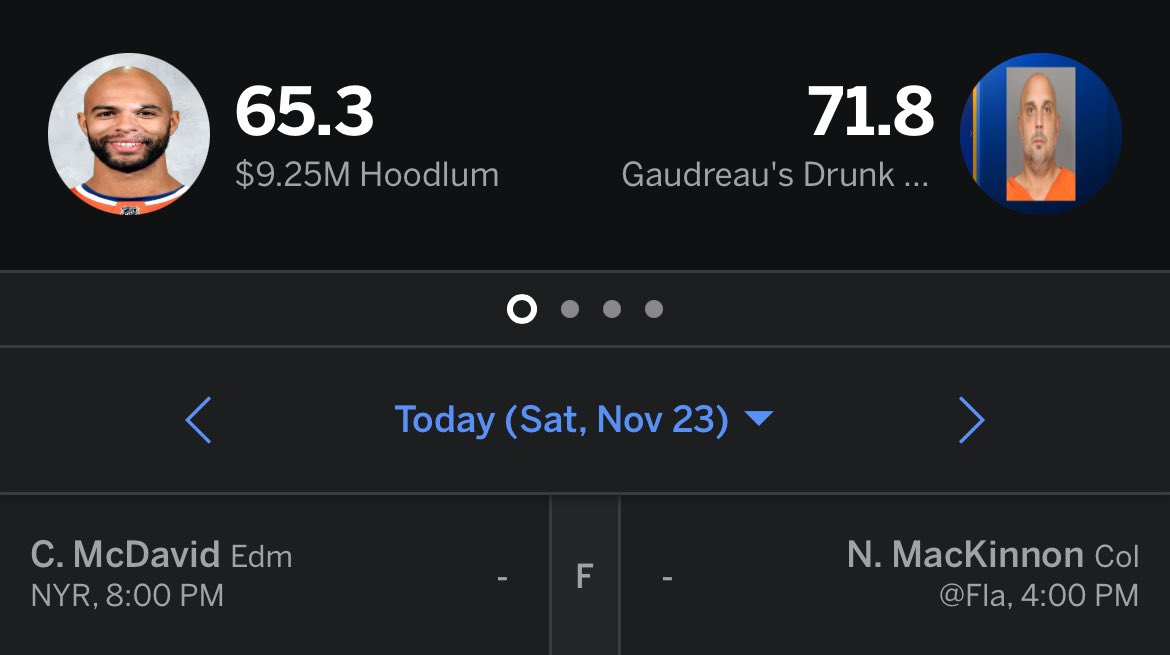 melodrippyballs's tweet photo. all-time fantasy nhl matchup https://t.co/8g3kAzN6in