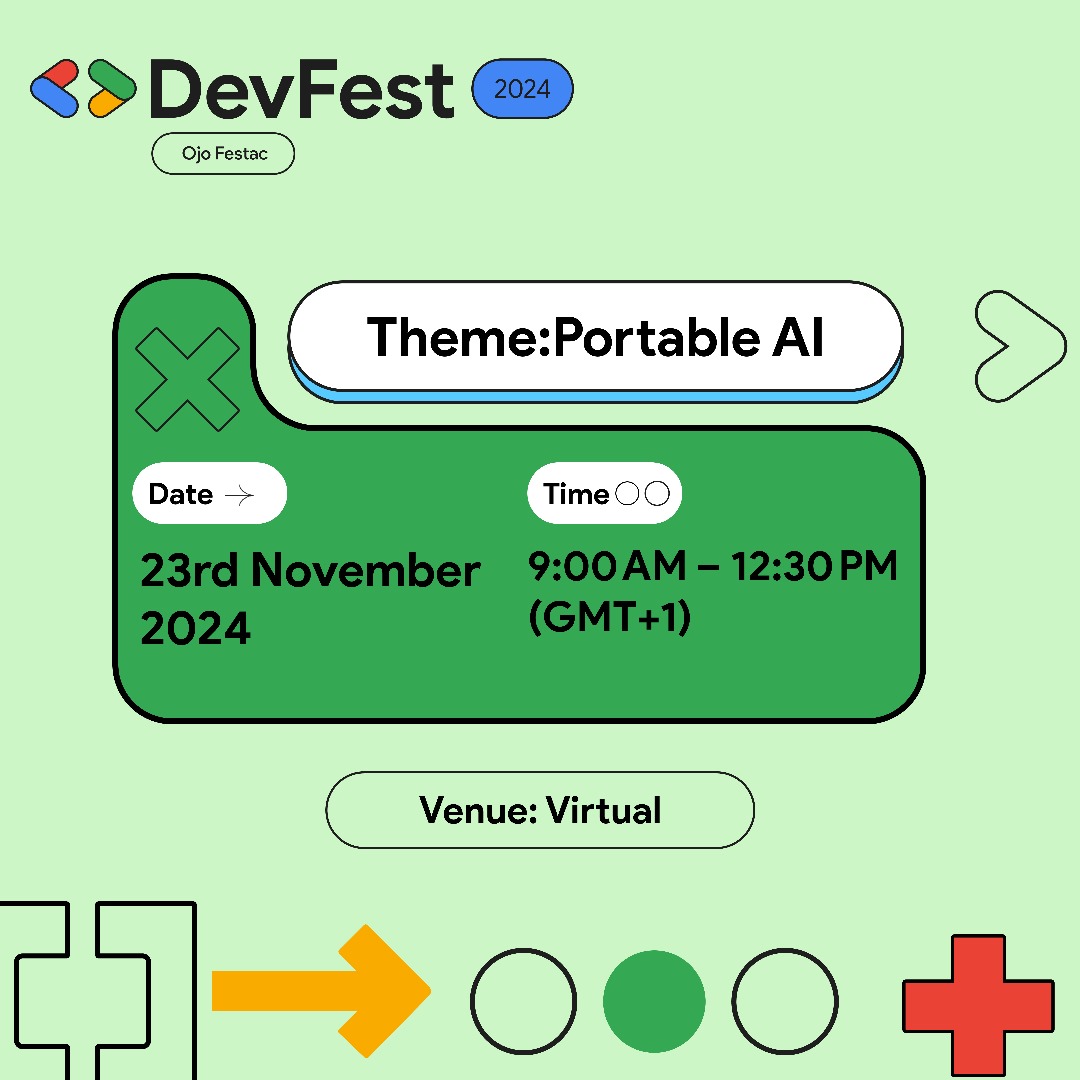 _gdgojofestac's tweet photo. The day is finally here๐ฅณ
We are live at #DevFestOjoFestac2024 !!๐
We are excited to have you join this event, it's not too late to grab your tickets.
Join us at #DevFestOjoFestac๐!
https://t.co/muVwUB0i0k
Don't forget to engage this post to win free merch ๐ https://t.co/lV7kEB0PFl