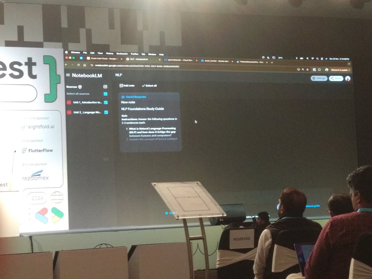bpooja6's tweet photo. Transform your text documents into Audio just like podcasts. How cool is that 😎 #NotebookLM  @GDGBLR https://t.co/Y3qzj7iHh9