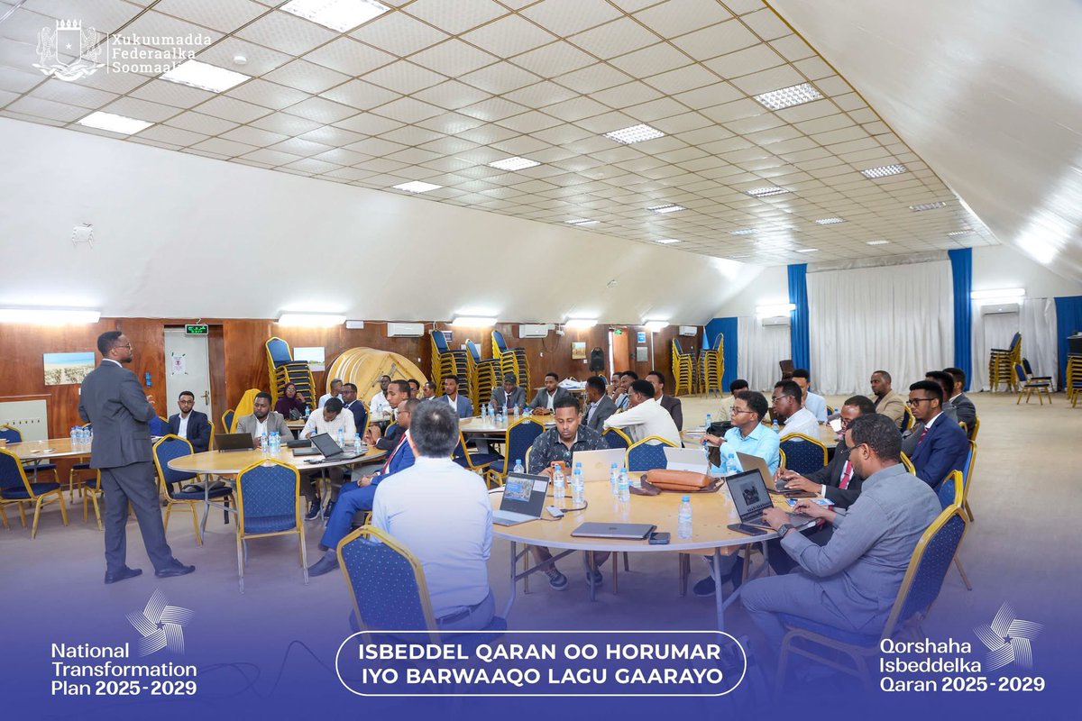 NTPSomalia's tweet photo. Federal Member States join the National Transformation Plan (NTP) preparation in Mogadishu. Their input will shape the 2025-2029 plan, focusing on economic growth, infrastructure, and governance through inclusive consultations. #SomaliaNTP https://t.co/xpvoYAnUFX