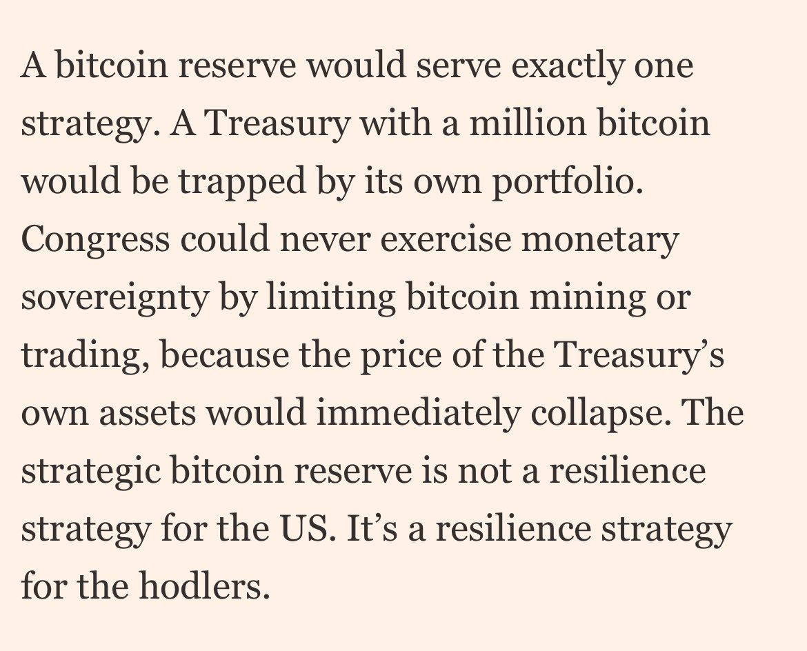 The delusions behind a bitcoin strategic reserve - great column from  @bhgreeley https://t.co/dQCLEzQSFI