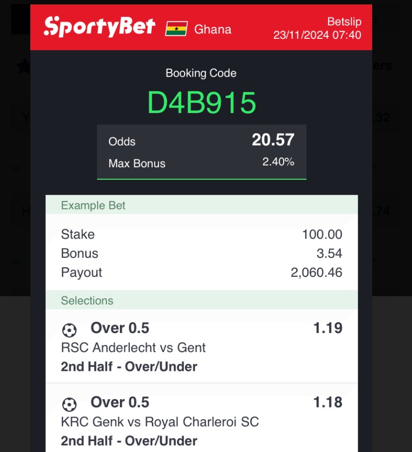 _Bonty_Official's tweet photo. GET READY TO SHOUT BOOOMM

🏆D4B915         20 ODDS 

🏆208D8DF7    10 ODDS 

🏆8DB0E1         10 ODDS 

🏆06C4BF3D   10 ODDS 

BET RESPONSIBLY ALWAYS.

30 cedis to the first 40 repost this evening 🏆 https://t.co/MKLtVmhfix