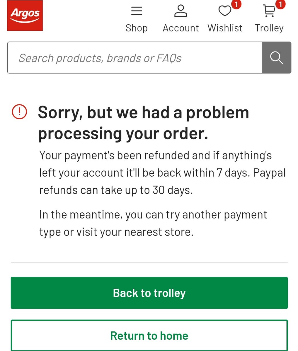 sumireviewz's tweet photo. @ArgosHelpers unable to make a purchase, tried about 10 times now. Is there a reason why i can't complete my order? Tried different devices &amp; payment methods. https://t.co/Suafos6uJL